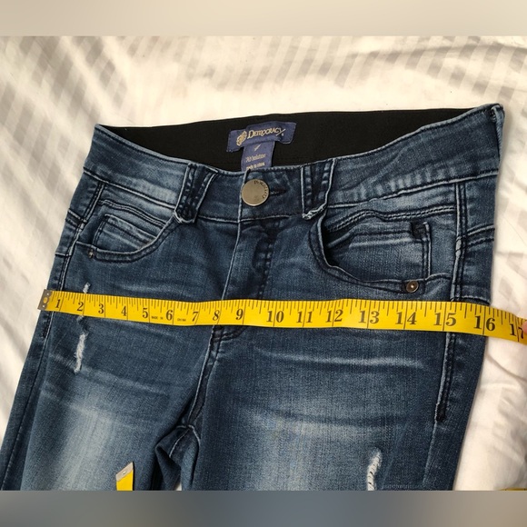 Democracy Absolution Booty Lift Jegging Blue Denim Stretch Distressed Size 4 - Picture 11 of 16